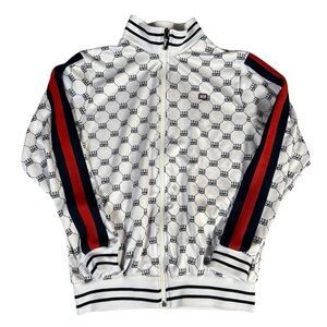 Roott+Co UK 1996 Print Men’s Full Zip Track Jacket Polyester White Small